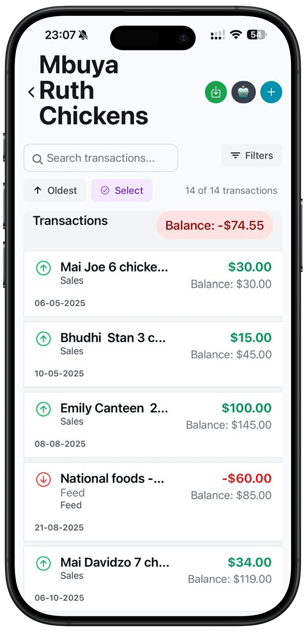 Cashbook Assist Transactions